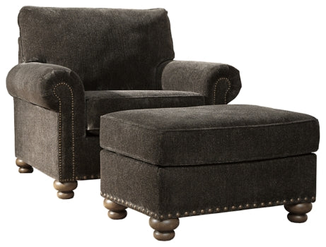 Stracelen Chair and Ottoman - furniture place usa