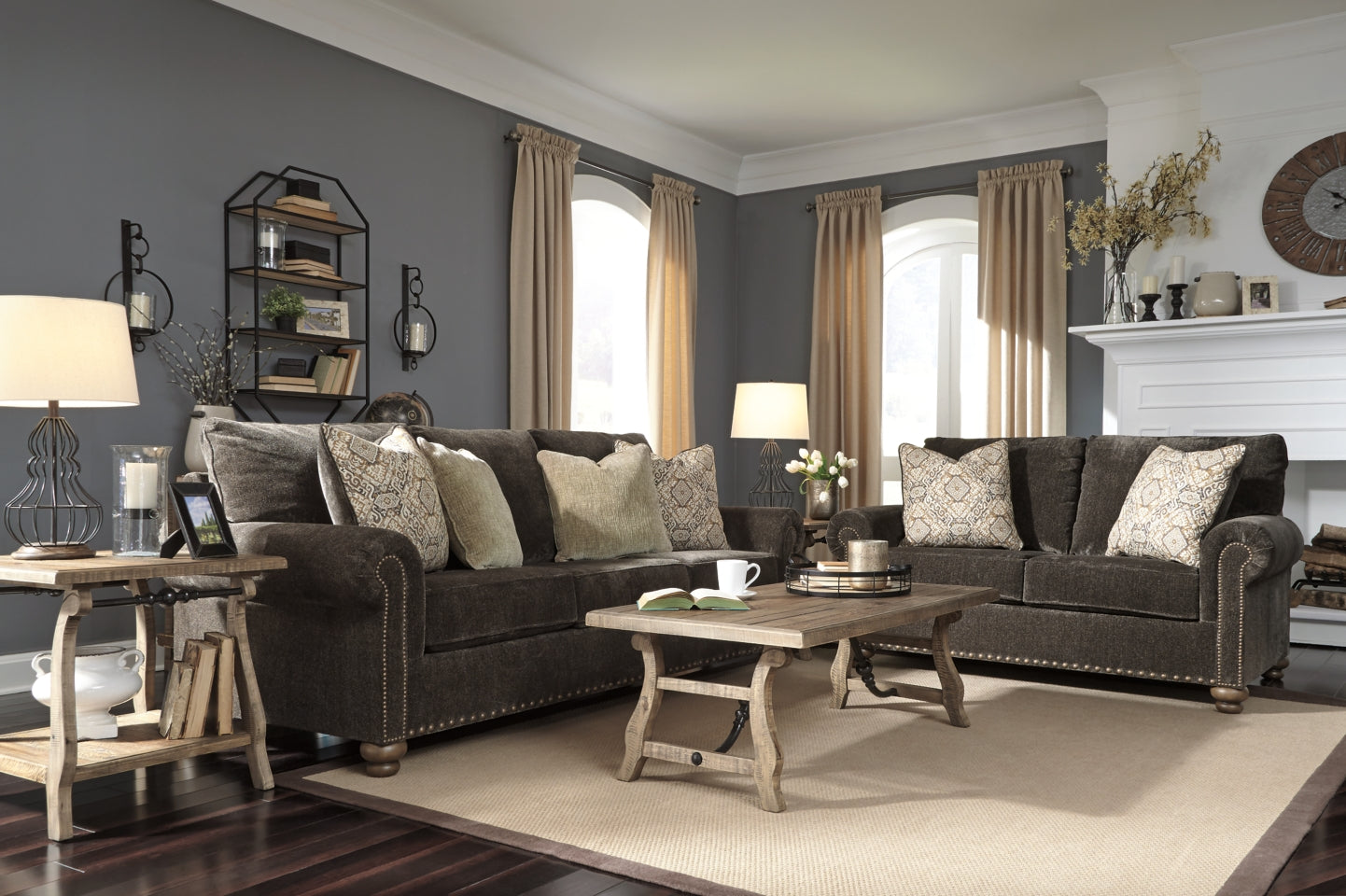 Stracelen Sofa and Loveseat - furniture place usa