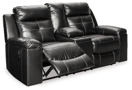 Kempten Reclining Loveseat with Console - furniture place usa