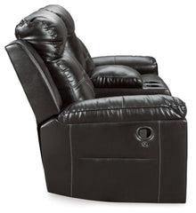 Kempten Reclining Loveseat with Console - furniture place usa