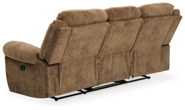 Huddle-Up Reclining Sofa with Drop Down Table - furniture place usa