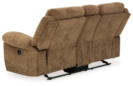 Huddle-Up Glider Reclining Loveseat with Console - furniture place usa