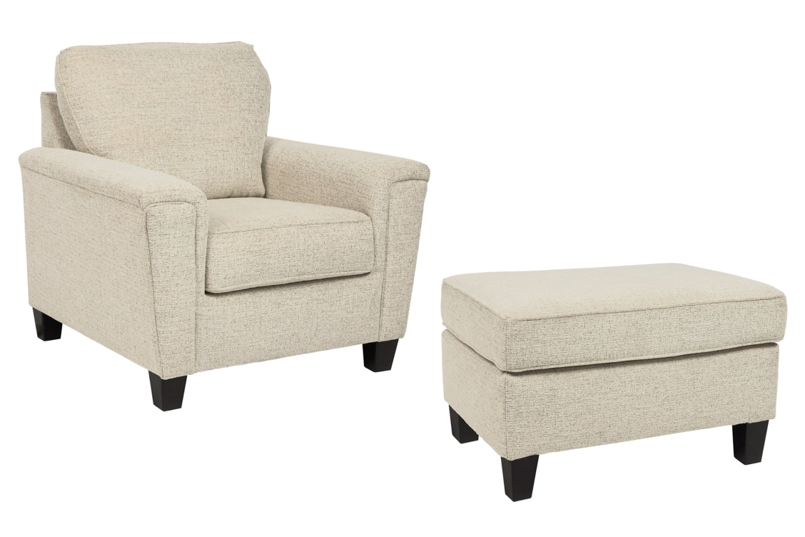 Abinger Chair and Ottoman - furniture place usa