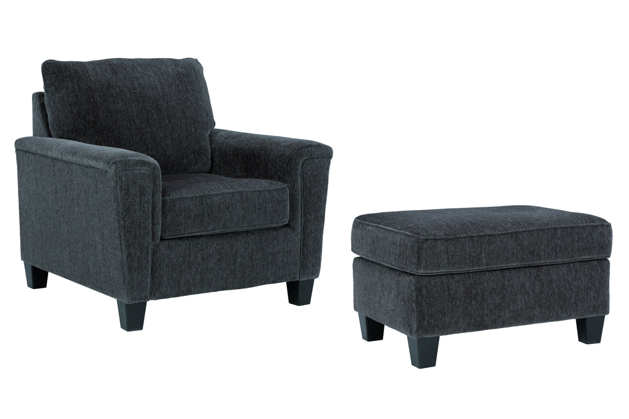 Abinger Chair and Ottoman - furniture place usa