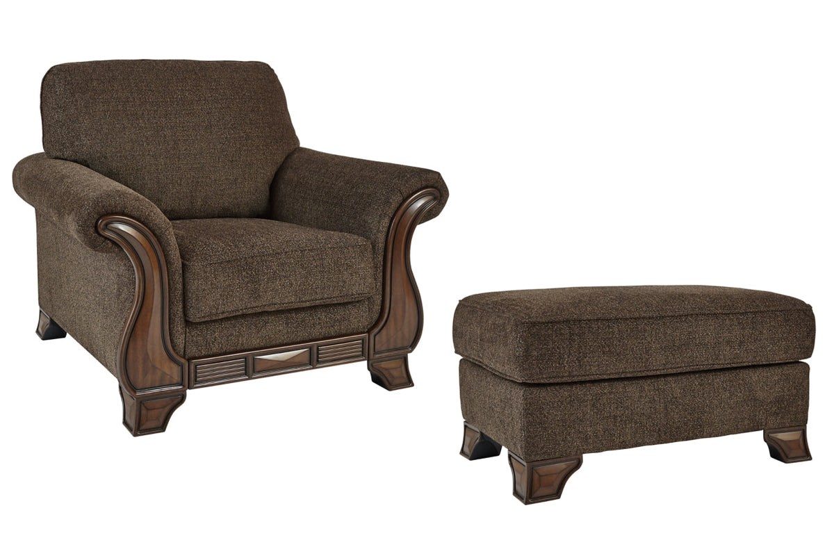Miltonwood Chair and Ottoman - furniture place usa