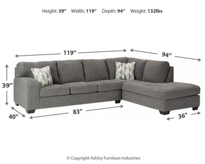 Dalhart 2-Piece Sectional with Ottoman - PKG002359 - furniture place usa