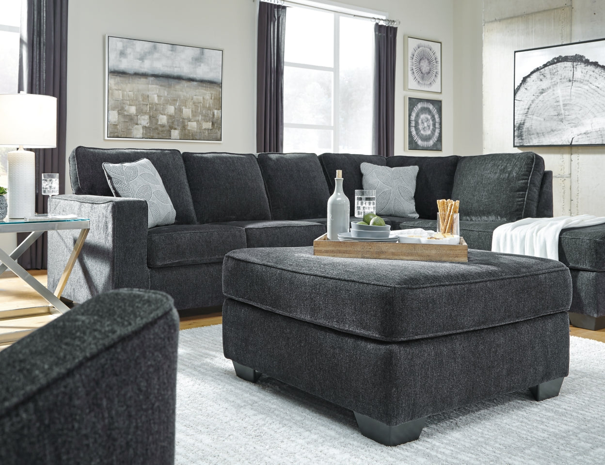 Altari 2-Piece Sectional with Ottoman - PKG001805 - furniture place usa