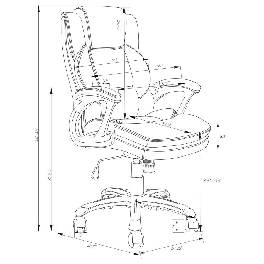 Nerris Brown Office Chair - furniture place usa