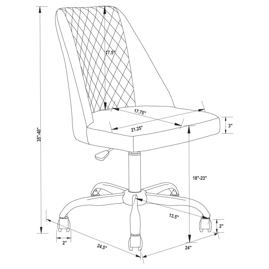 Althea Brown Office Chair - furniture place usa