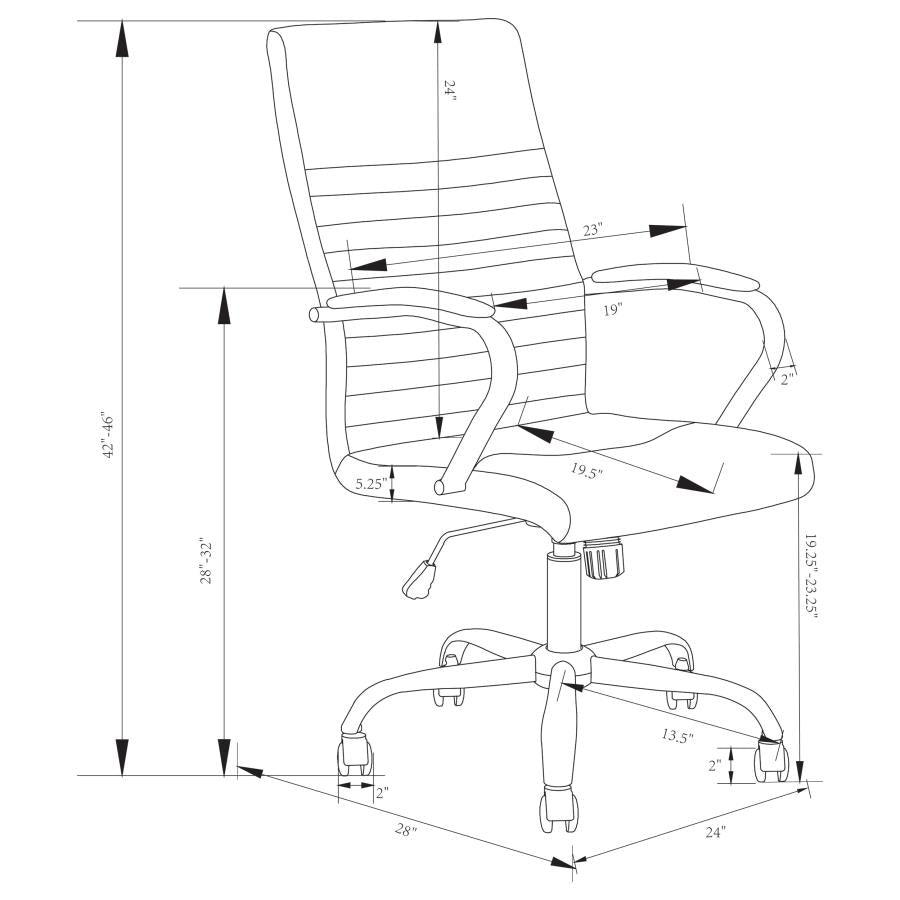 Abisko Grey Office Chair - furniture place usa