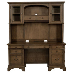 Hartshill Brown Credenza Desk W/ Hutch - furniture place usa