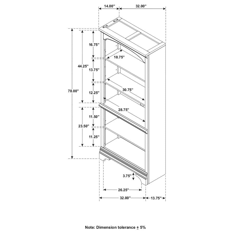 Hartshill Brown Bookcase - furniture place usa