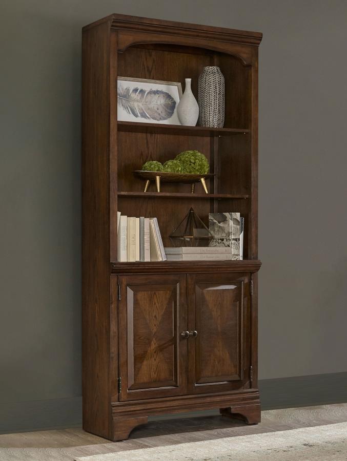 Hartshill Brown Cabinet Bookcase - furniture place usa