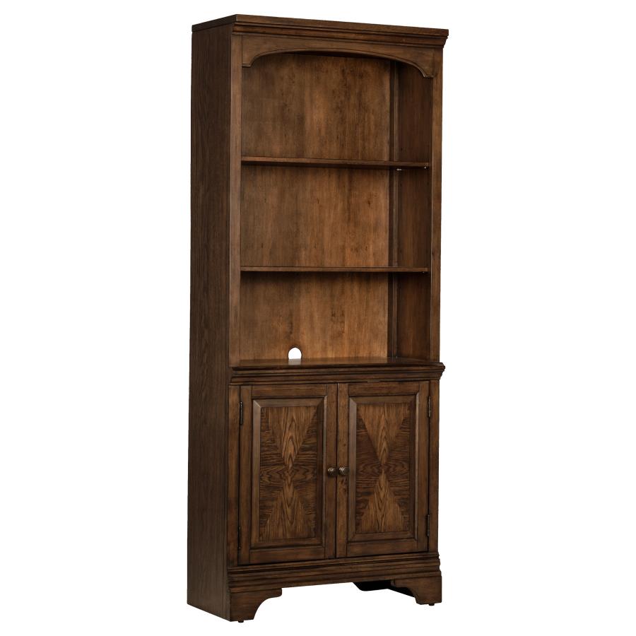 Hartshill Brown Cabinet Bookcase - furniture place usa