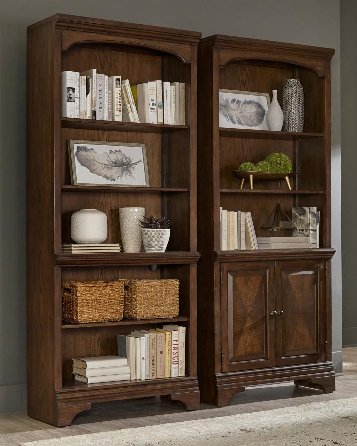 Hartshill Brown Cabinet Bookcase - furniture place usa