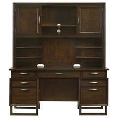 Marshall Brown Credenza Desk W/ Hutch - furniture place usa