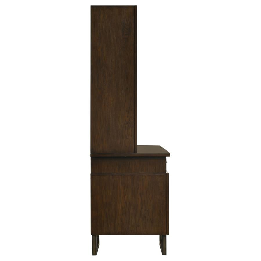 Marshall Brown Credenza Desk W/ Hutch - furniture place usa