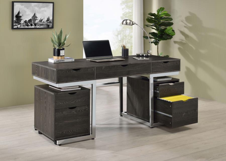 Noorvik Brown Writing Desk - furniture place usa