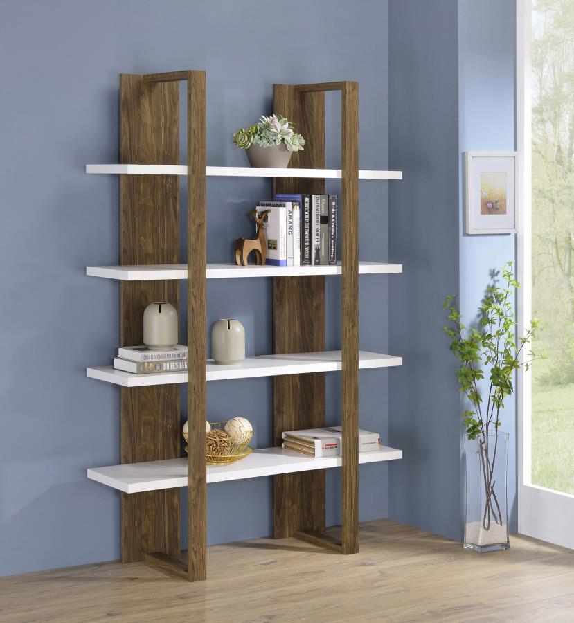 Danbrook Brown Bookcase - furniture place usa