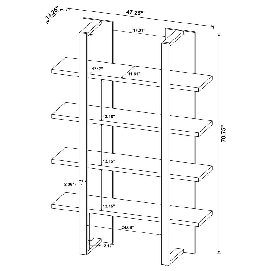 Danbrook Brown Bookcase - furniture place usa