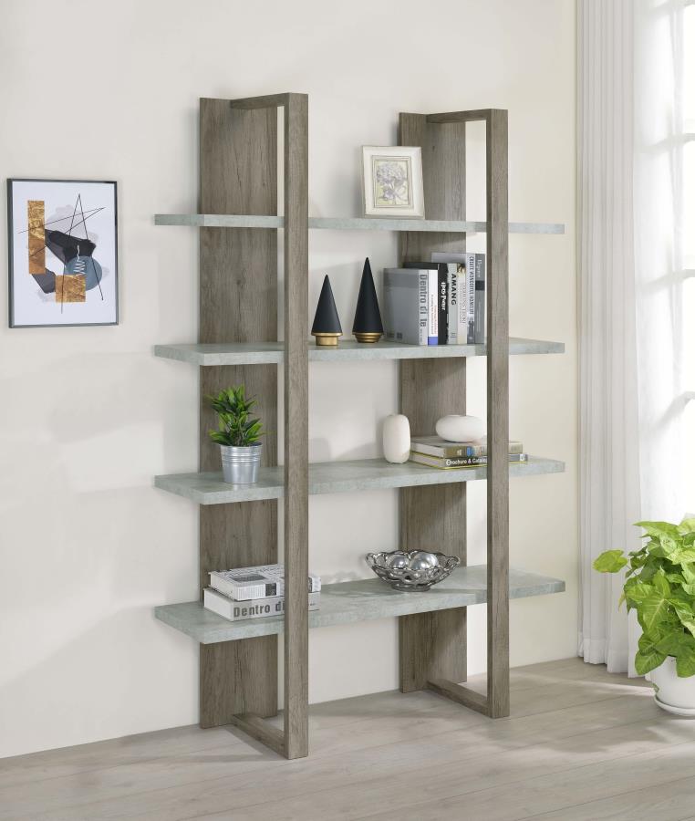 Danbrook Grey Bookcase - furniture place usa