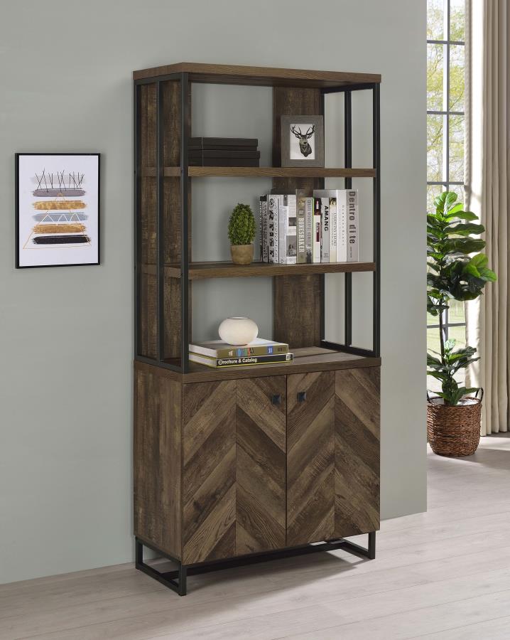 Millbrook Brown Bookcase - furniture place usa