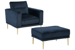 Macleary Chair and Ottoman - furniture place usa