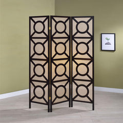 Vulcan Brown 3 Panel Room Divider - furniture place usa