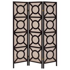 Vulcan Brown 3 Panel Room Divider - furniture place usa