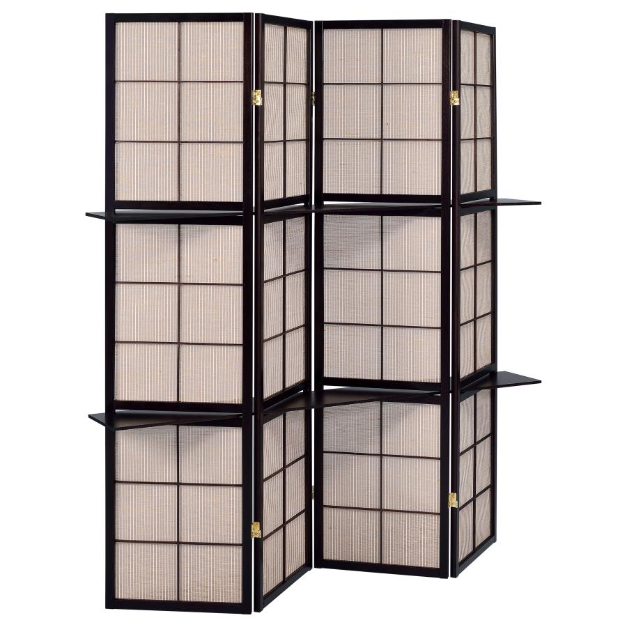 Iggy Brown 4 Panel Room Divider - furniture place usa