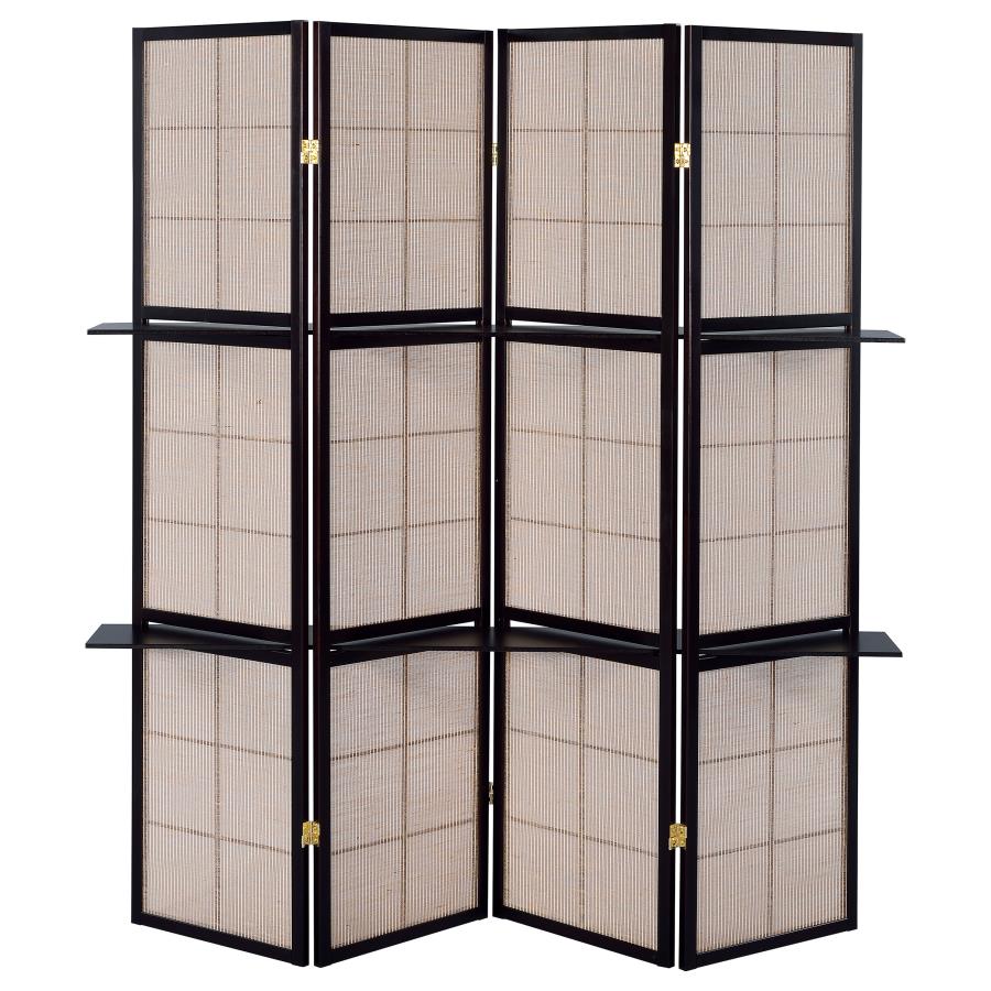 Iggy Brown 4 Panel Room Divider - furniture place usa