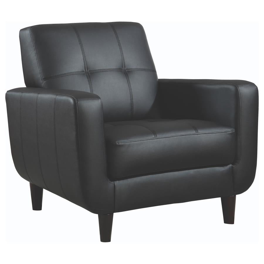 Aaron Black Accent Chair - furniture place usa