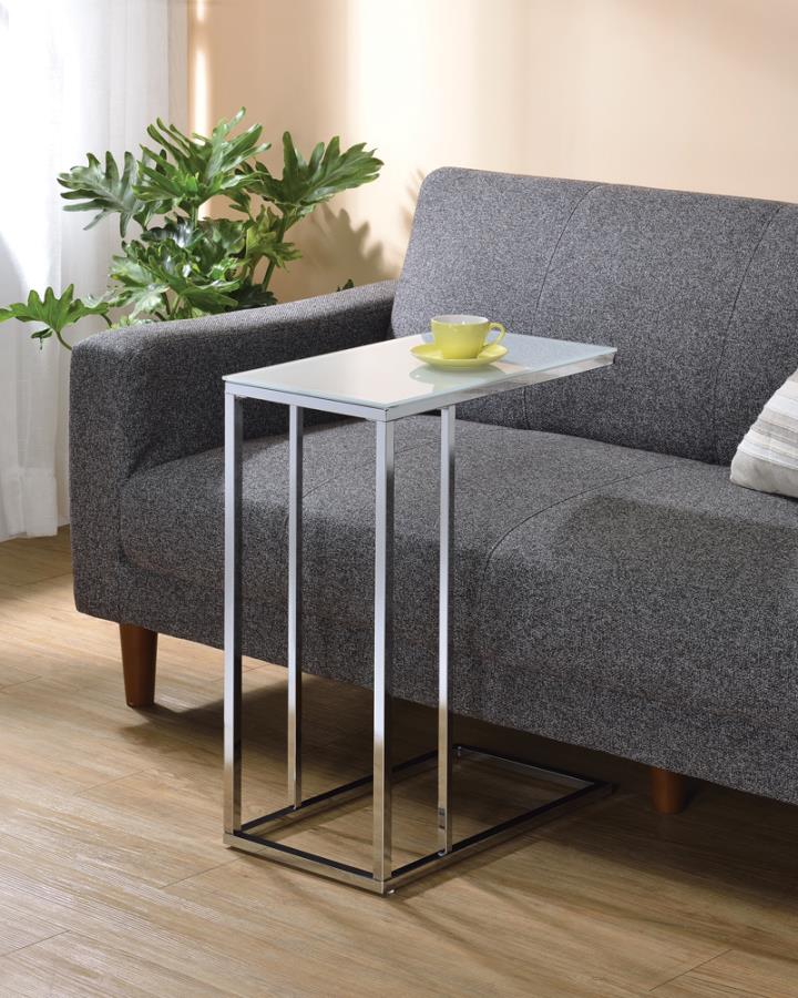 Stella White Side Table - furniture place usa