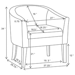 Jansen Grey Accent Chair - furniture place usa