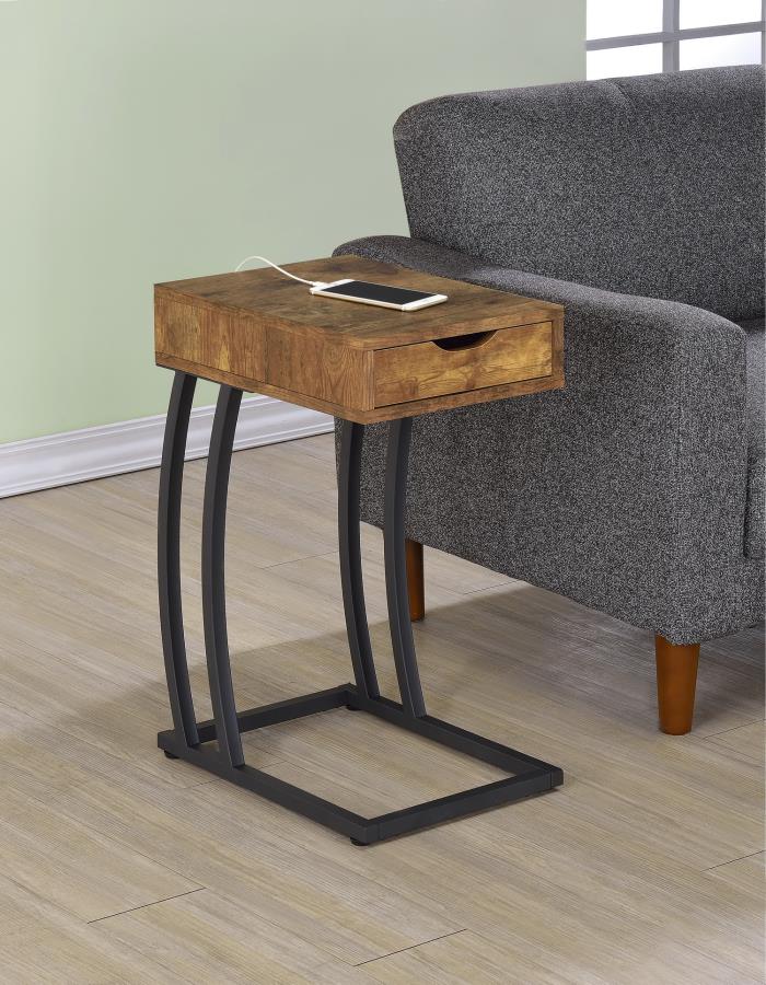 Troy Brown Side Table - furniture place usa