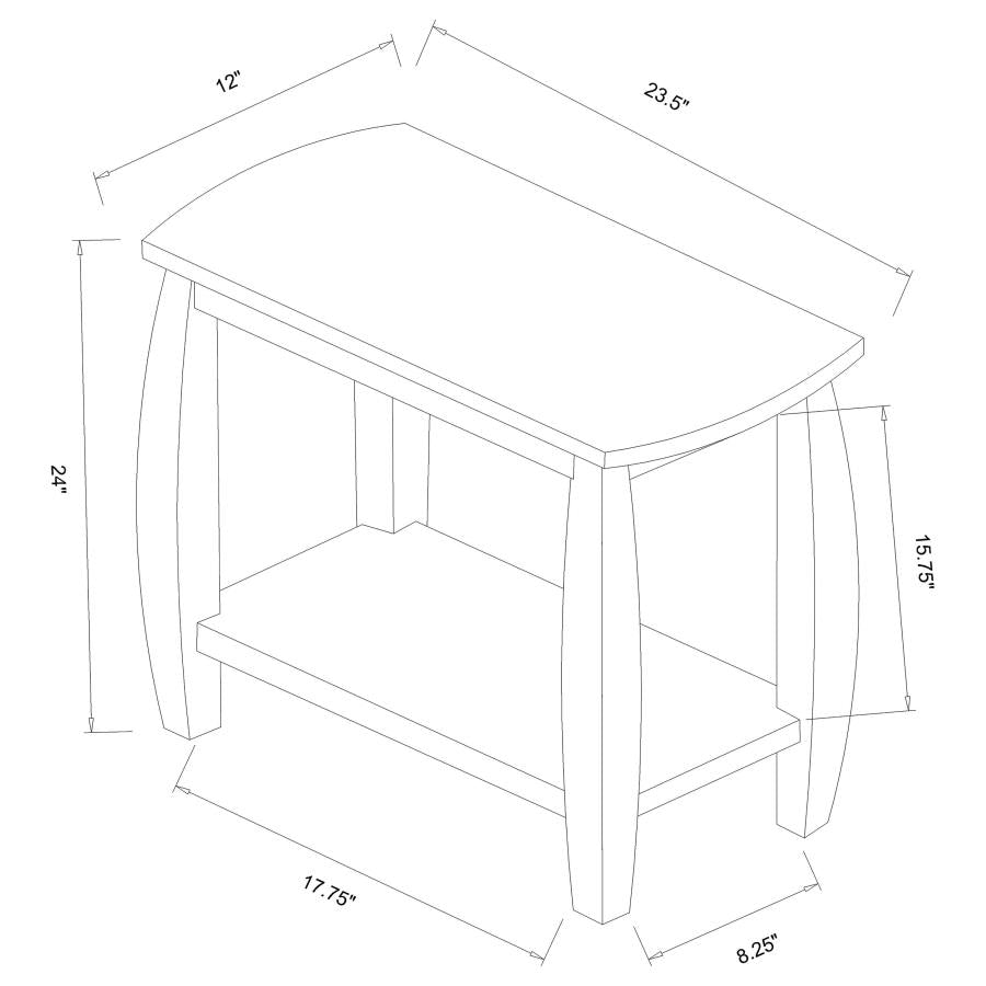 Raphael Brown Side Table - furniture place usa