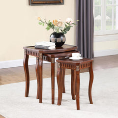 Daphne Brown 3 Pc Nesting Table - furniture place usa