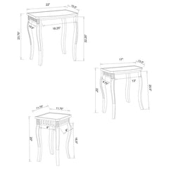 Daphne Brown 3 Pc Nesting Table - furniture place usa