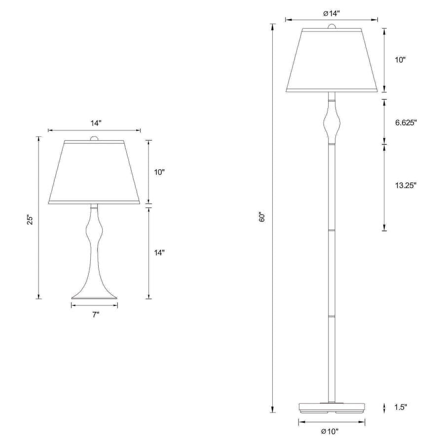 Griffin Silver 3 Pc Lamp Set - furniture place usa