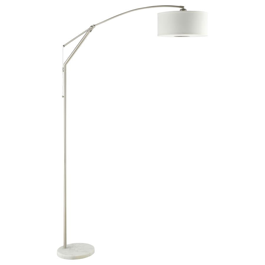 Moniz Silver Floor Lamp - furniture place usa