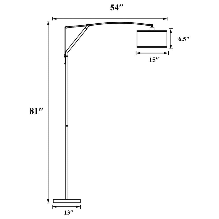 Moniz Silver Floor Lamp - furniture place usa