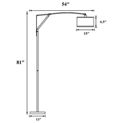 Moniz Silver Floor Lamp - furniture place usa