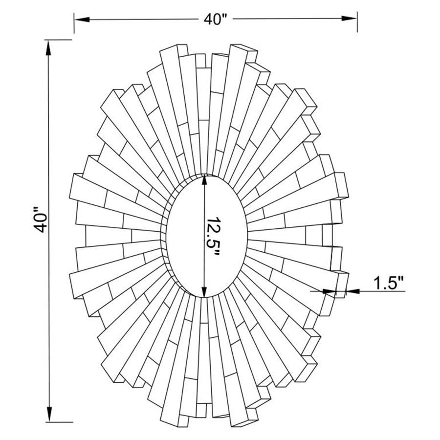 Danika Silver Wall Mirror - furniture place usa