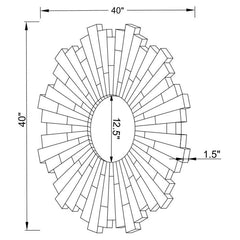 Danika Silver Wall Mirror - furniture place usa