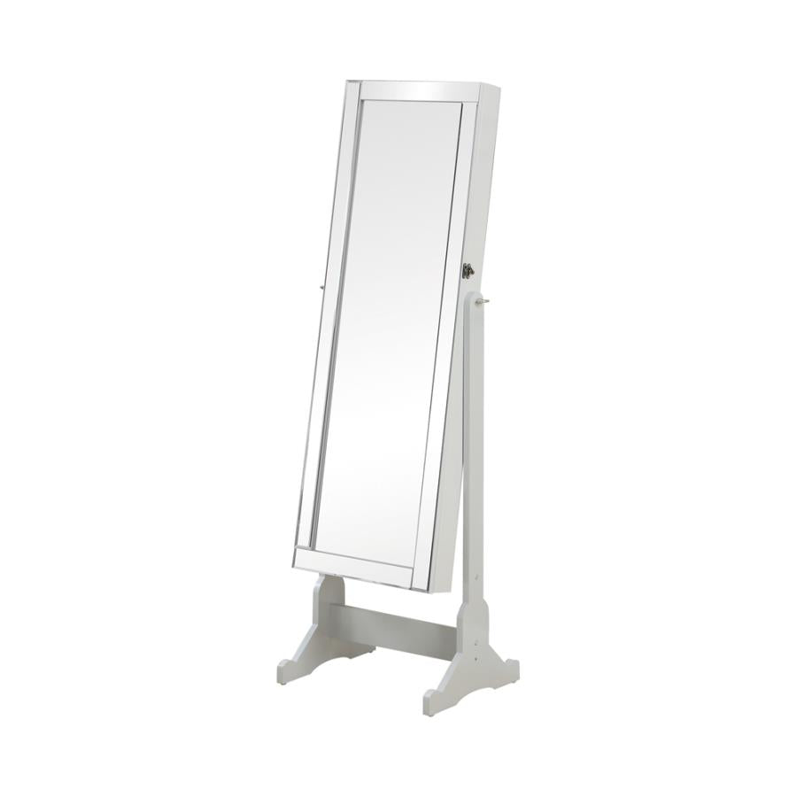 Yvonne Grey Jewelry Cheval Mirror - furniture place usa