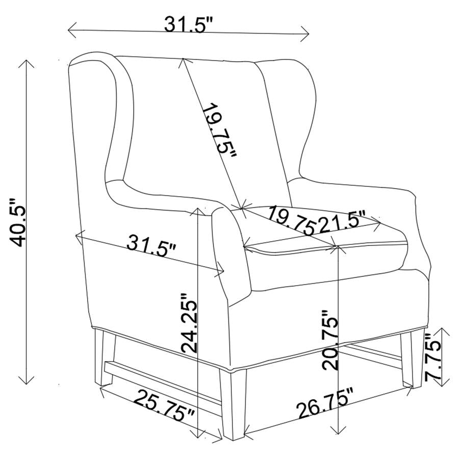 Fleur Beige Accent Chair - furniture place usa