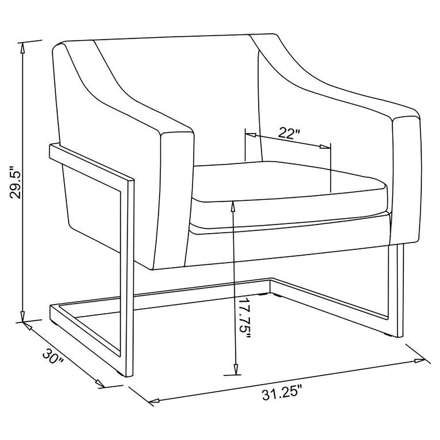 Chris Grey Accent Chair - furniture place usa