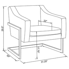 Chris Grey Accent Chair - furniture place usa