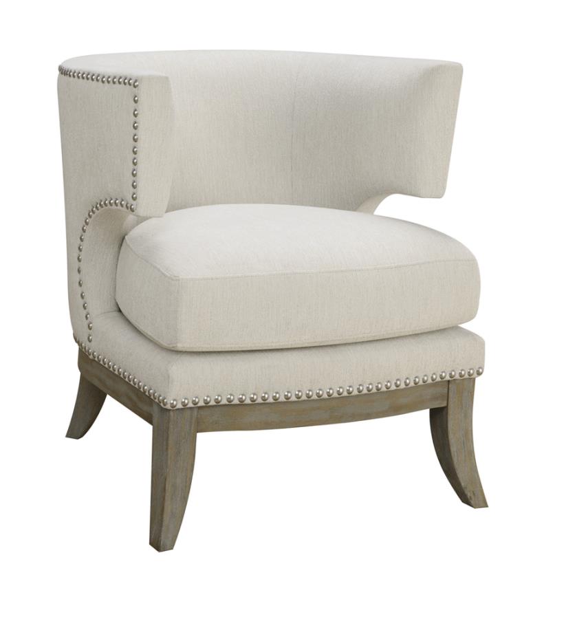 Jordan White Accent Chair - furniture place usa