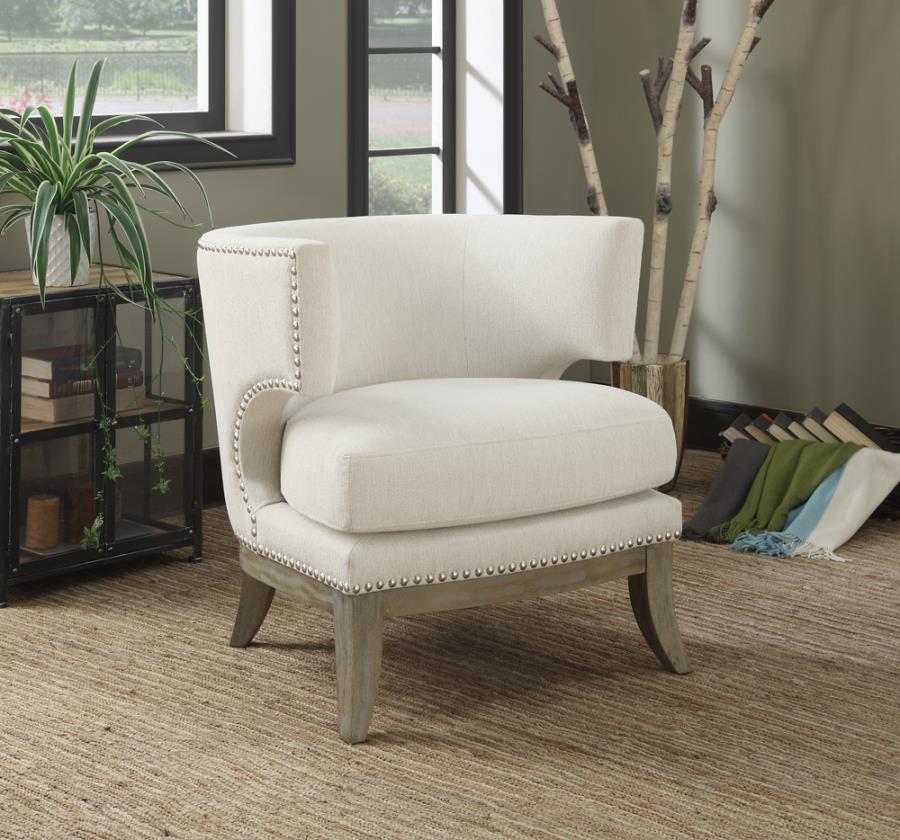 Jordan White Accent Chair - furniture place usa